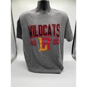 XFL Wildcats G-III Carl Banks Mens L Gray Graphic T-Shirt Short Sleeve